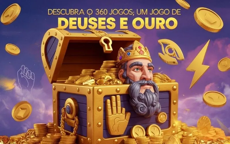 on image text 'Descubra o 360 Jogos: Um Jogo de Deuses e Ouro'