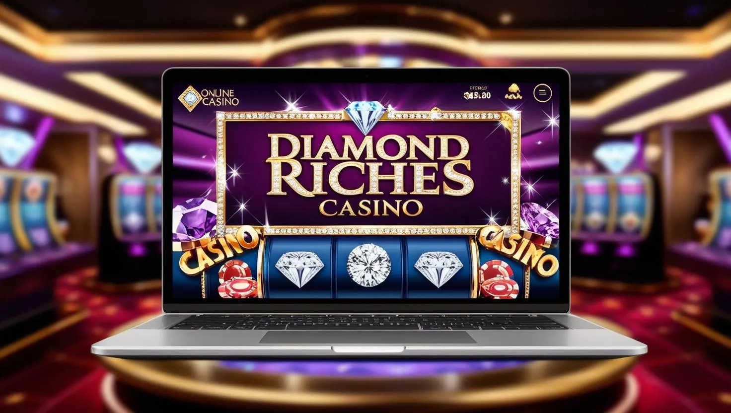 on image text 'DIAMOND RICHES CASINO'